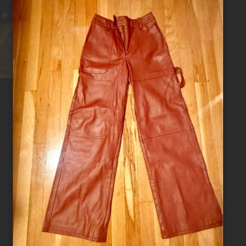 NWOT - Women's Faux Leather Bell Bottoms